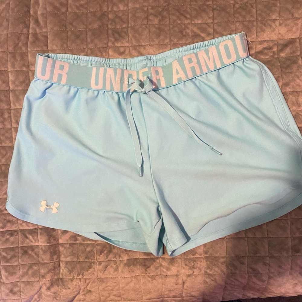 under armour baby blue shorts
